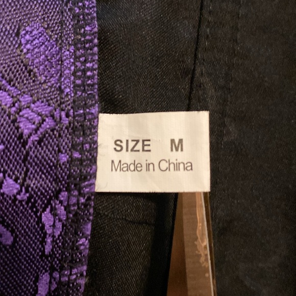 Purple & Black Front Zipper Corset - Picture 5 of 9